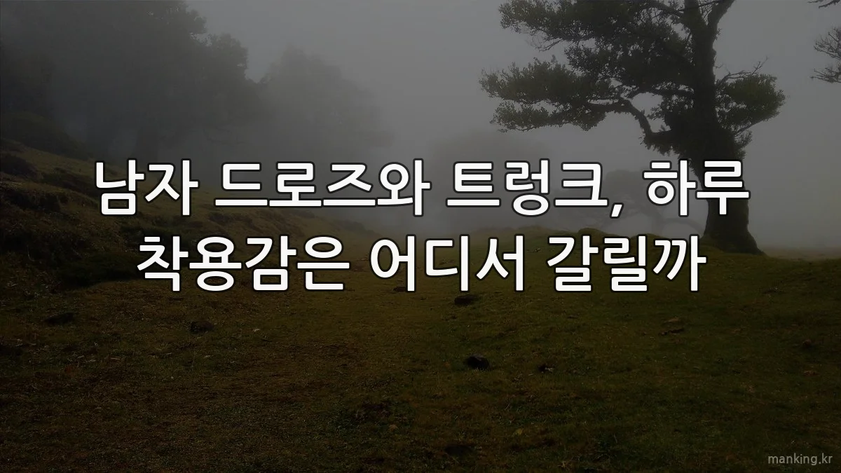 남자 드로즈와 트렁크, 하루 착용감은 어디서 갈릴까