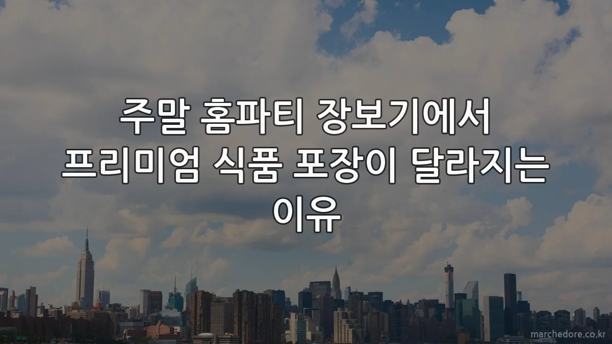 주말 홈파티 장보기에서 프리미엄 식품 포장이 달라지는 이유