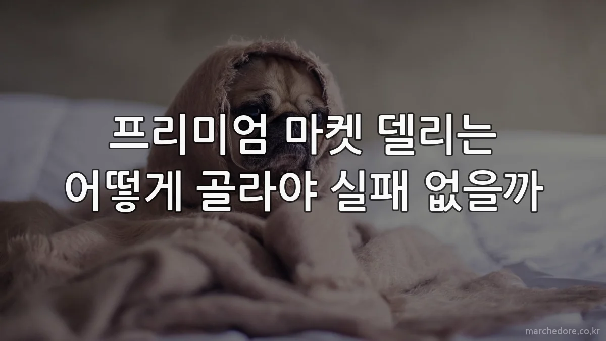 프리미엄 마켓 델리는 어떻게 골라야 실패 없을까