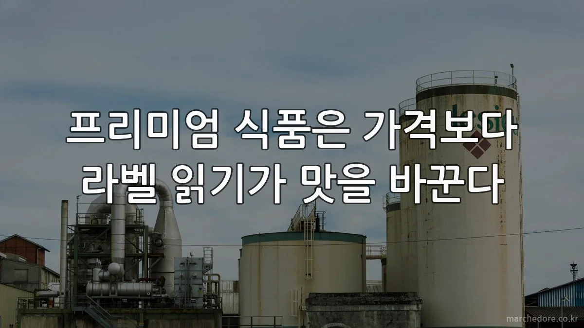 프리미엄 식품은 가격보다 라벨 읽기가 맛을 바꾼다