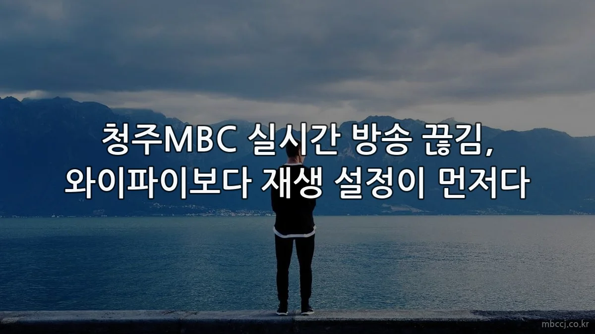 청주MBC 실시간 방송 끊김, 와이파이보다 재생 설정이 먼저다