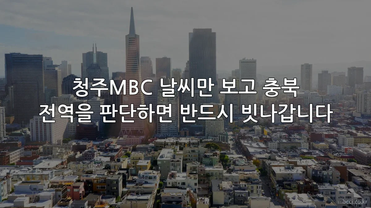청주MBC 날씨만 보고 충북 전역을 판단하면 반드시 빗나갑니다