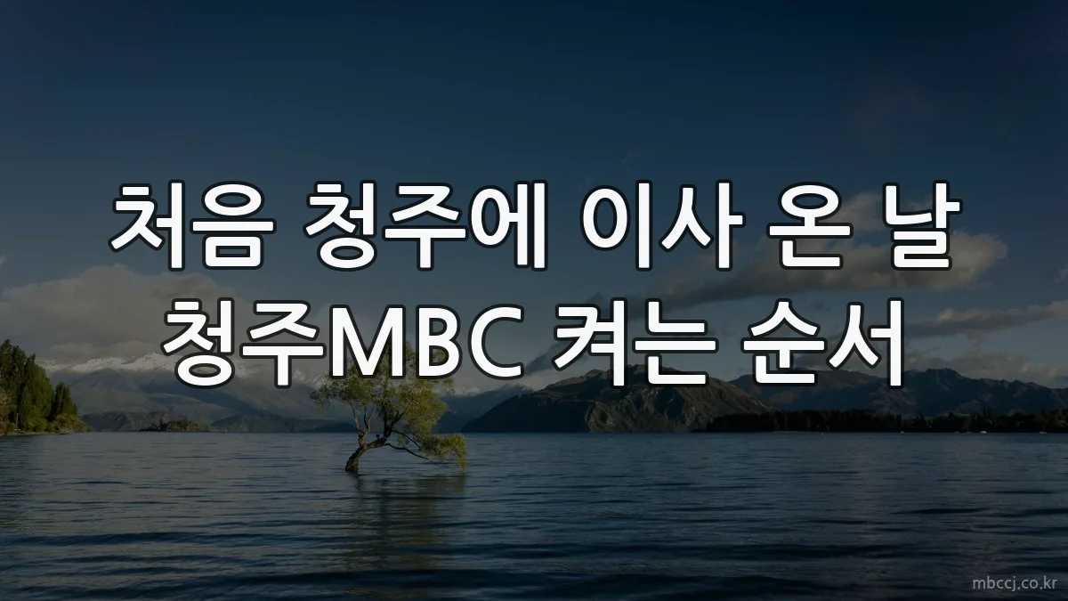 처음 청주에 이사 온 날 청주MBC 켜는 순서