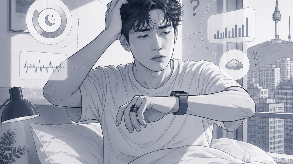 수면측정 비교, 숫…