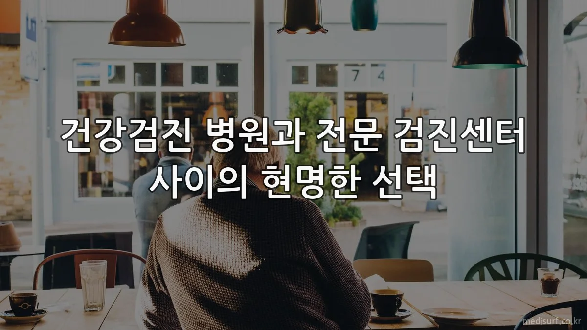 건강검진 병원과 전문 검진센터 사이의 현명한 선택