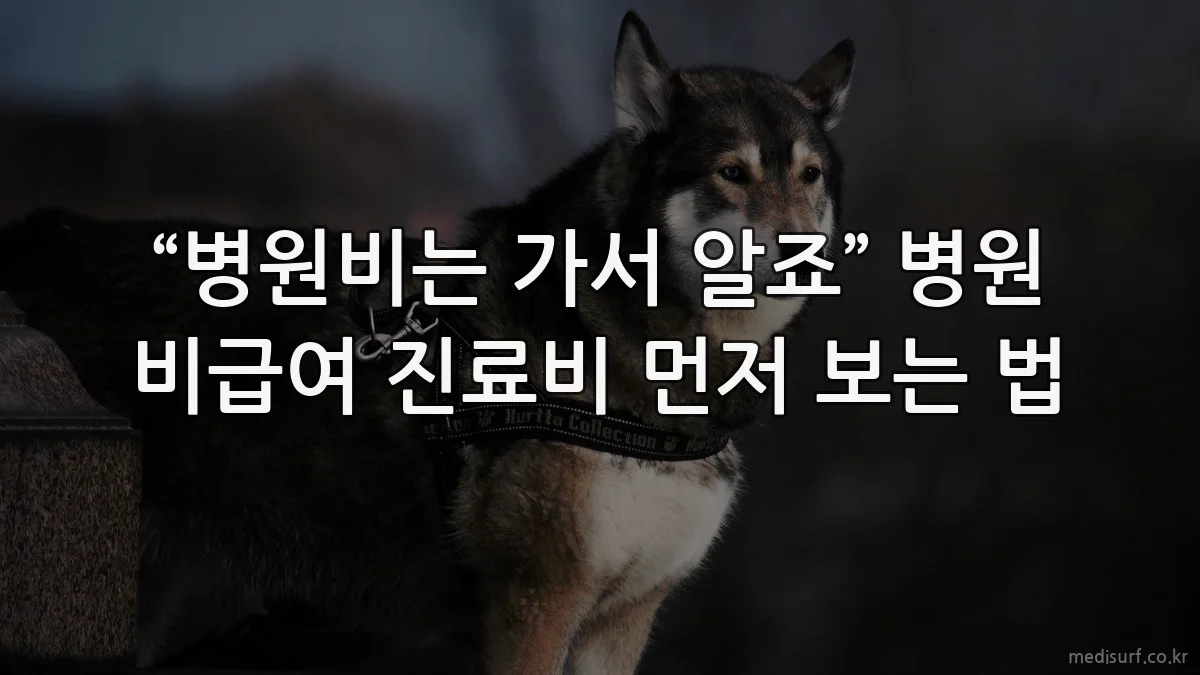 “병원비는 가서 알죠” 병원 비급여 진료비 먼저 보는 법