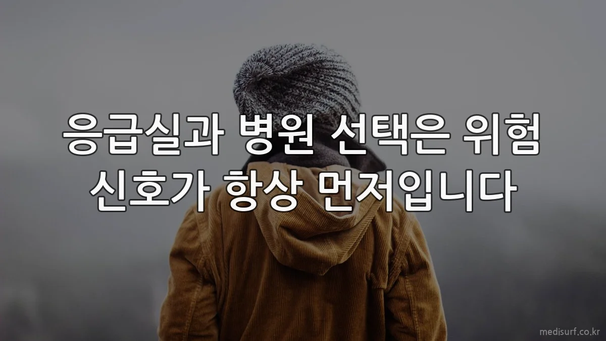 응급실과 병원 선택은 위험 신호가 항상 먼저입니다
