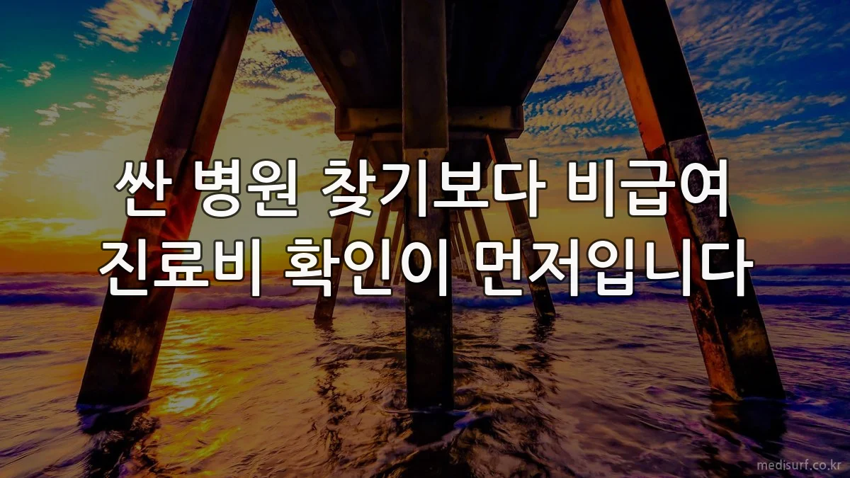 싼 병원 찾기보다 비급여 진료비 확인이 먼저입니다