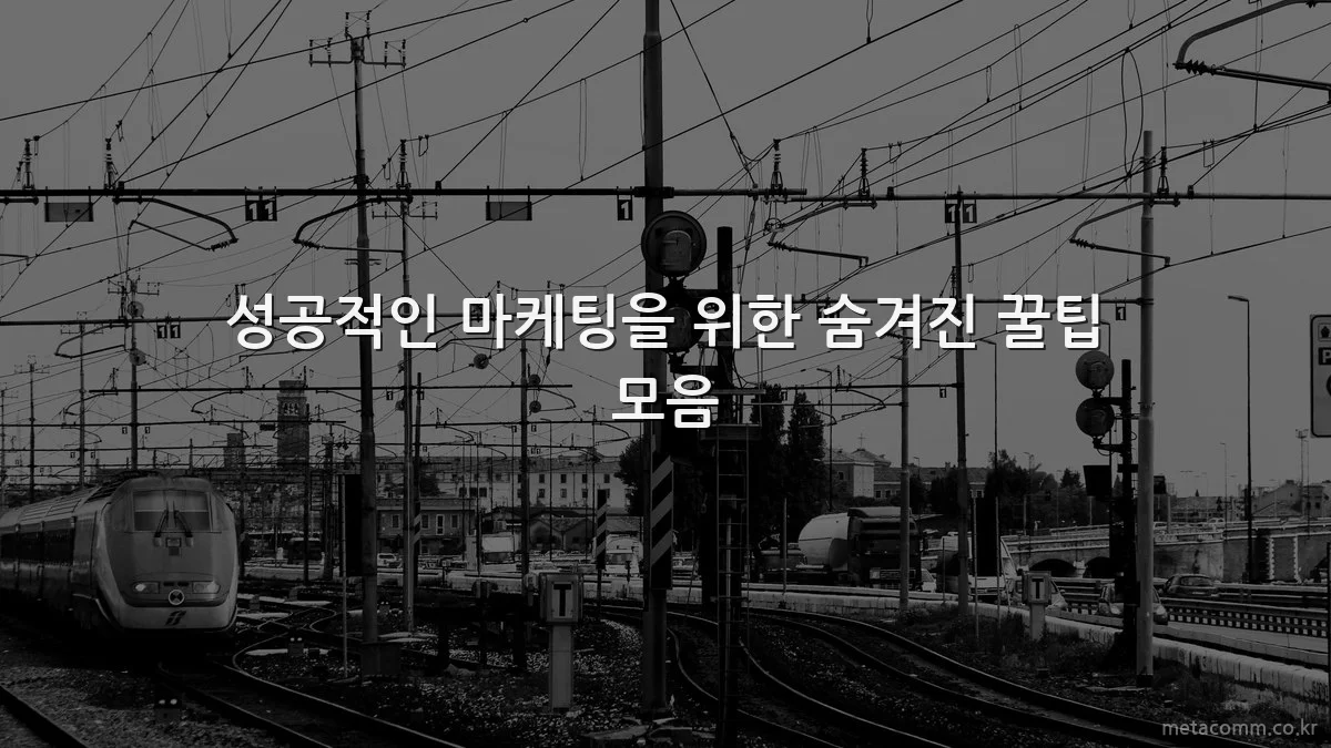 성공적인 마케팅을 위한 숨겨진 꿀팁 모음