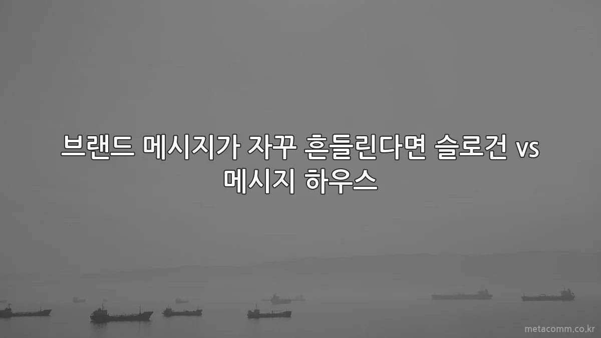 브랜드 메시지가 자꾸 흔들린다면 슬로건 vs 메시지 하우스