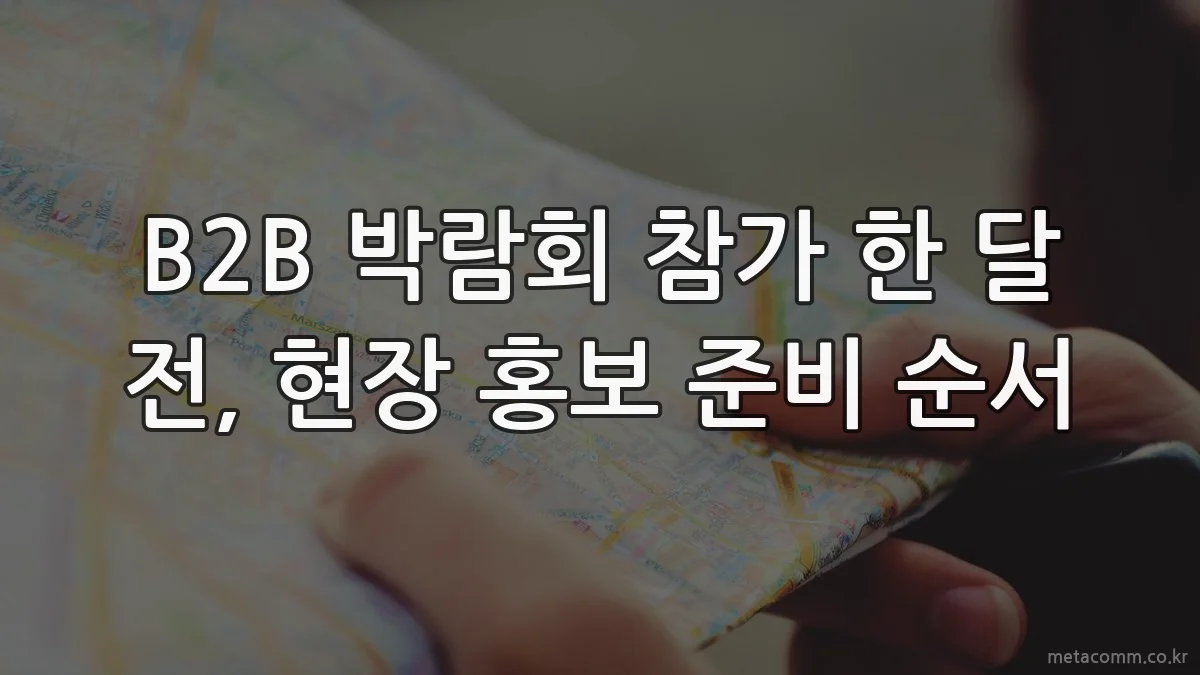 B2B 박람회 참가 한 달 전, 현장 홍보 준비 순서