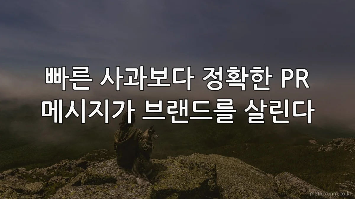 빠른 사과보다 정확한 PR 메시지가 브랜드를 살린다