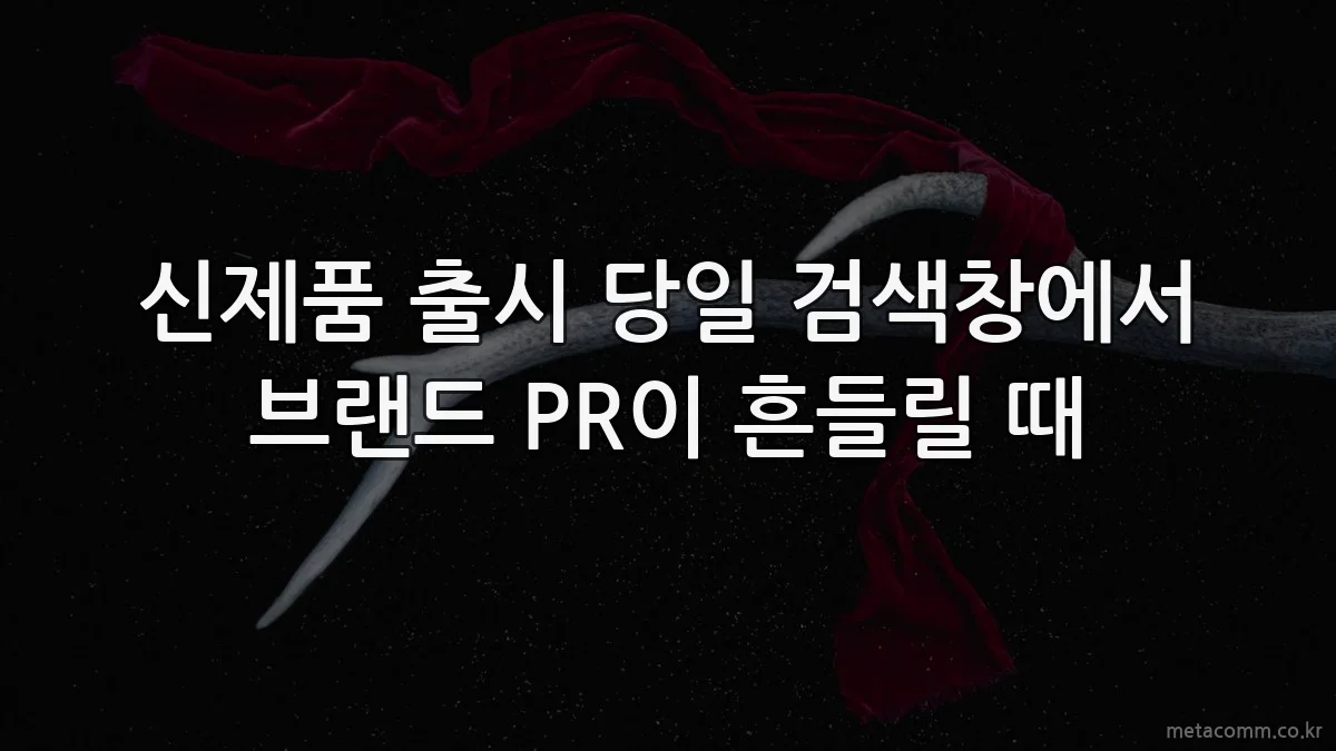신제품 출시 당일 검색창에서 브랜드 PR이 흔들릴 때