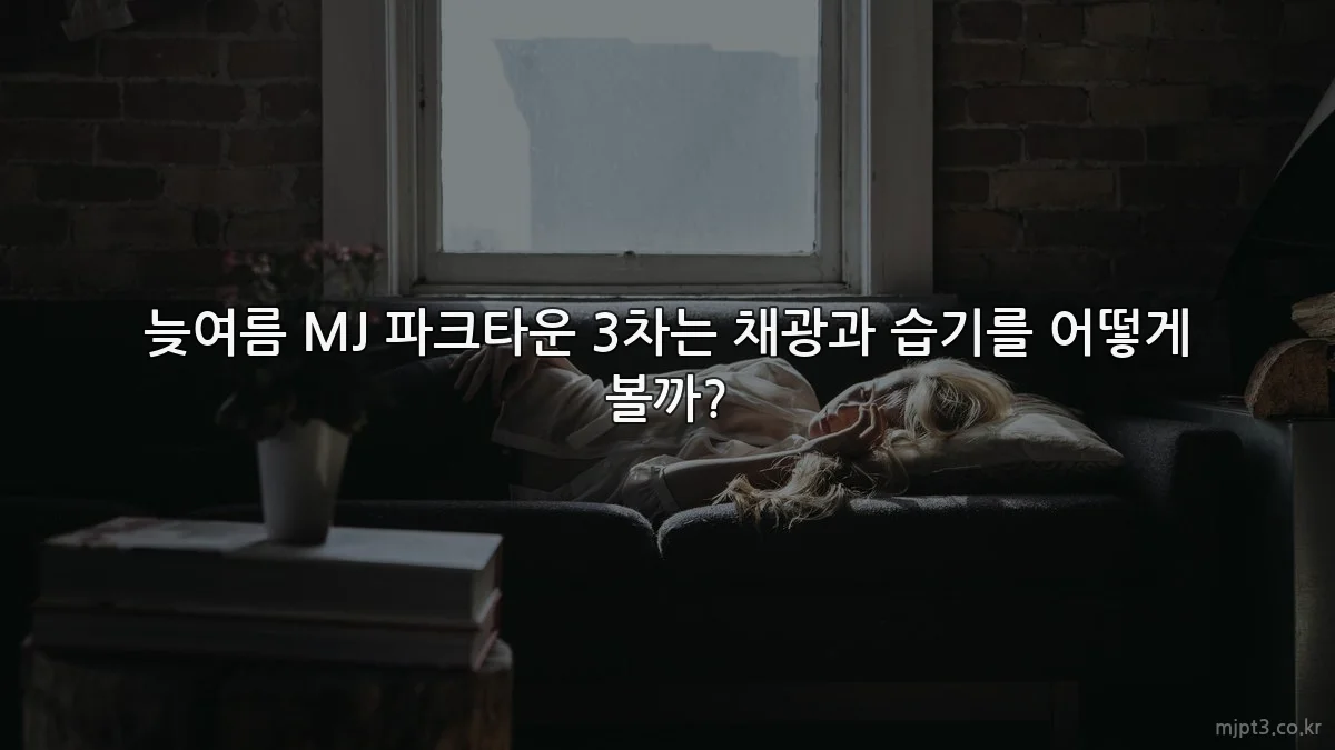 늦여름 MJ 파크타운 3차는 채광과 습기를 어떻게 볼까?