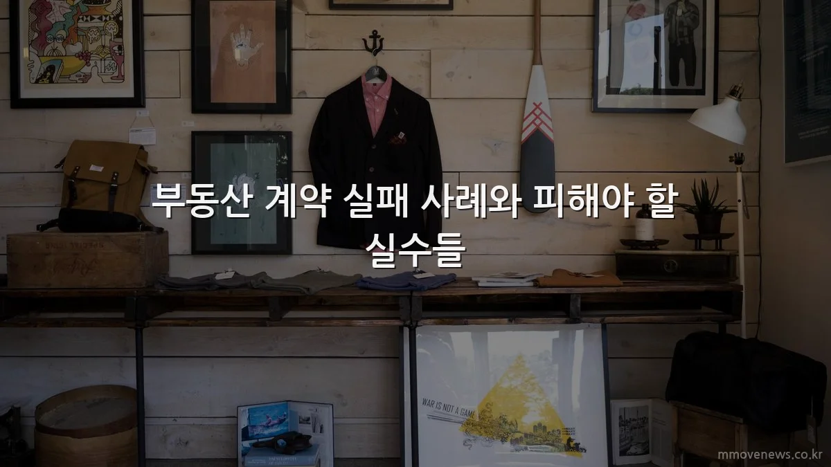 부동산 계약 실패 사례와 피해야 할 실수들