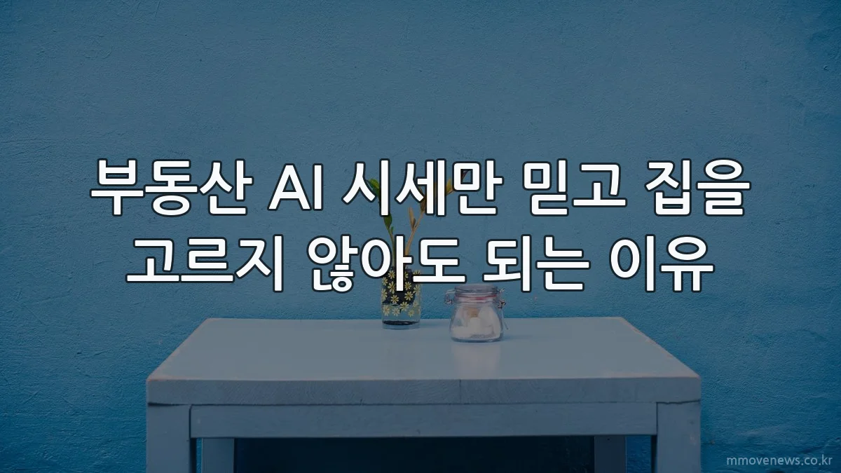 부동산 AI 시세만 믿고 집을 고르지 않아도 되는 이유
