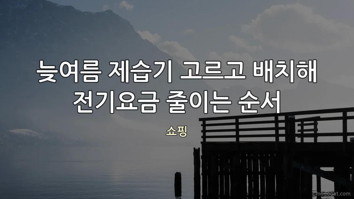늦여름 제습기 고르고 배치해 전기요금 줄이는 순서