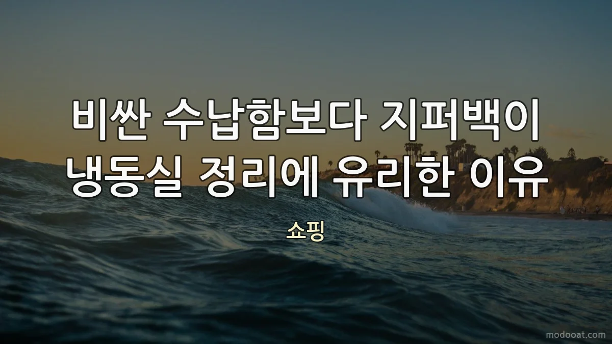 비싼 수납함보다 지퍼백이 냉동실 정리에 유리한 이유