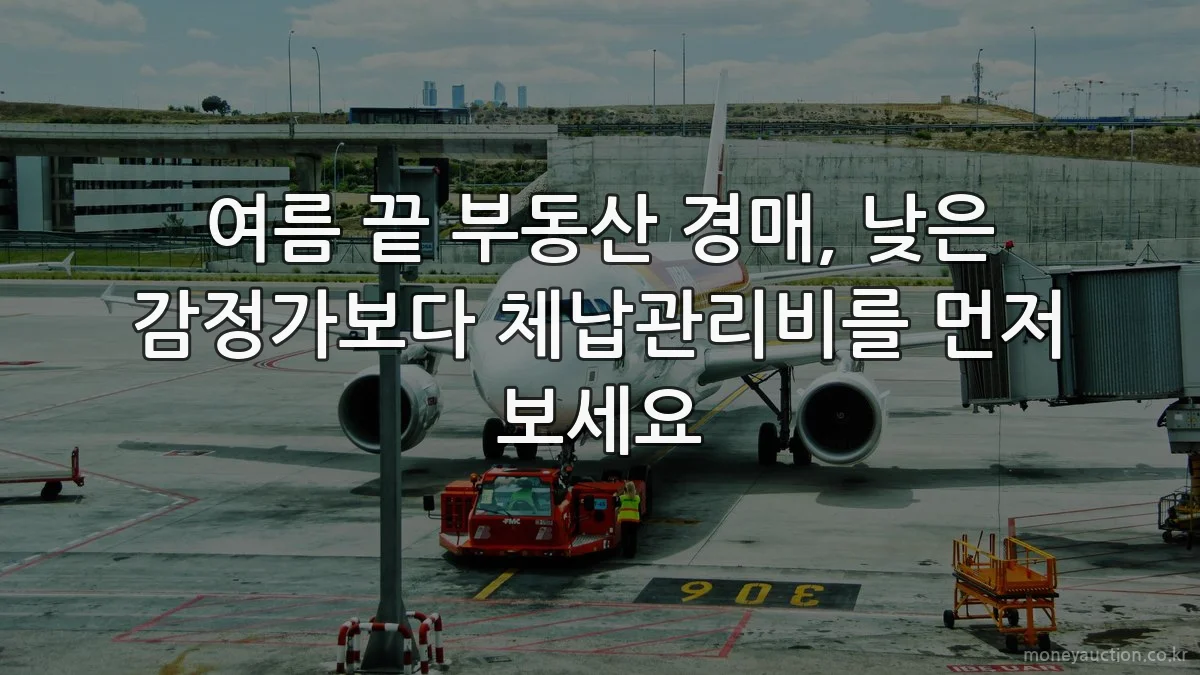 여름 끝 부동산 경매, 낮은 감정가보다 체납관리비를 먼저 보세요