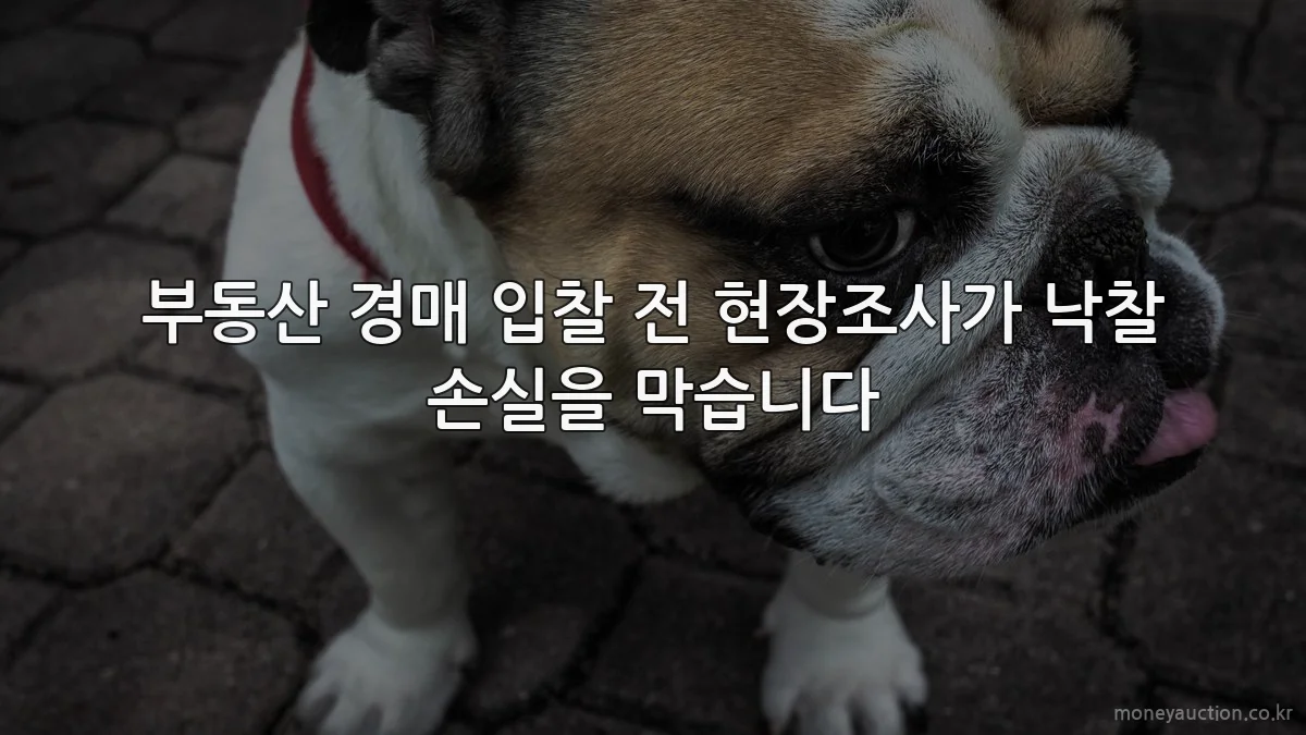 부동산 경매 입찰 전 현장조사가 낙찰 손실을 막습니다