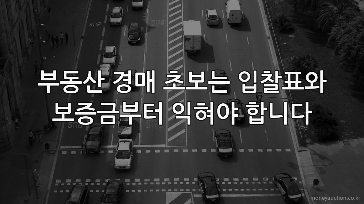 부동산 경매 초보는 입찰표와 보증금부터 익혀야 합니다