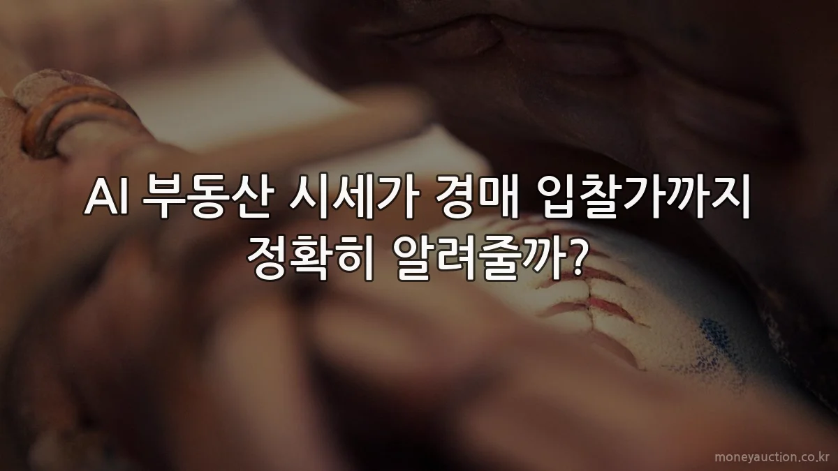 AI 부동산 시세가 경매 입찰가까지 정확히 알려줄까?