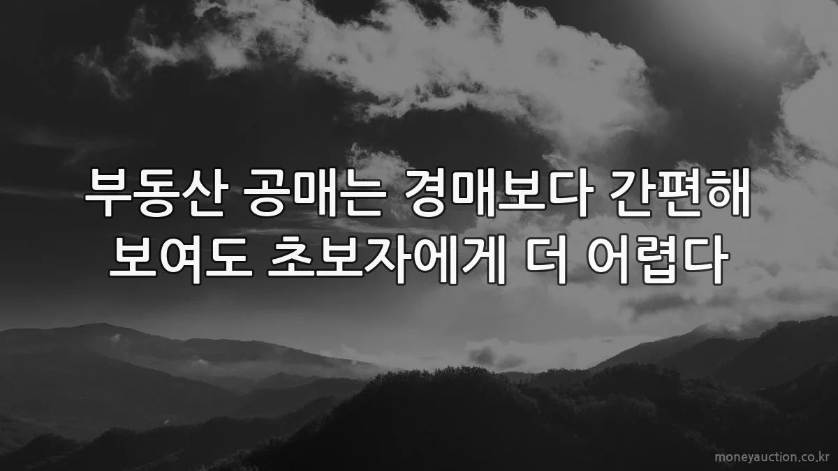 부동산 공매는 경매보다 간편해 보여도 초보자에게 더 어렵다