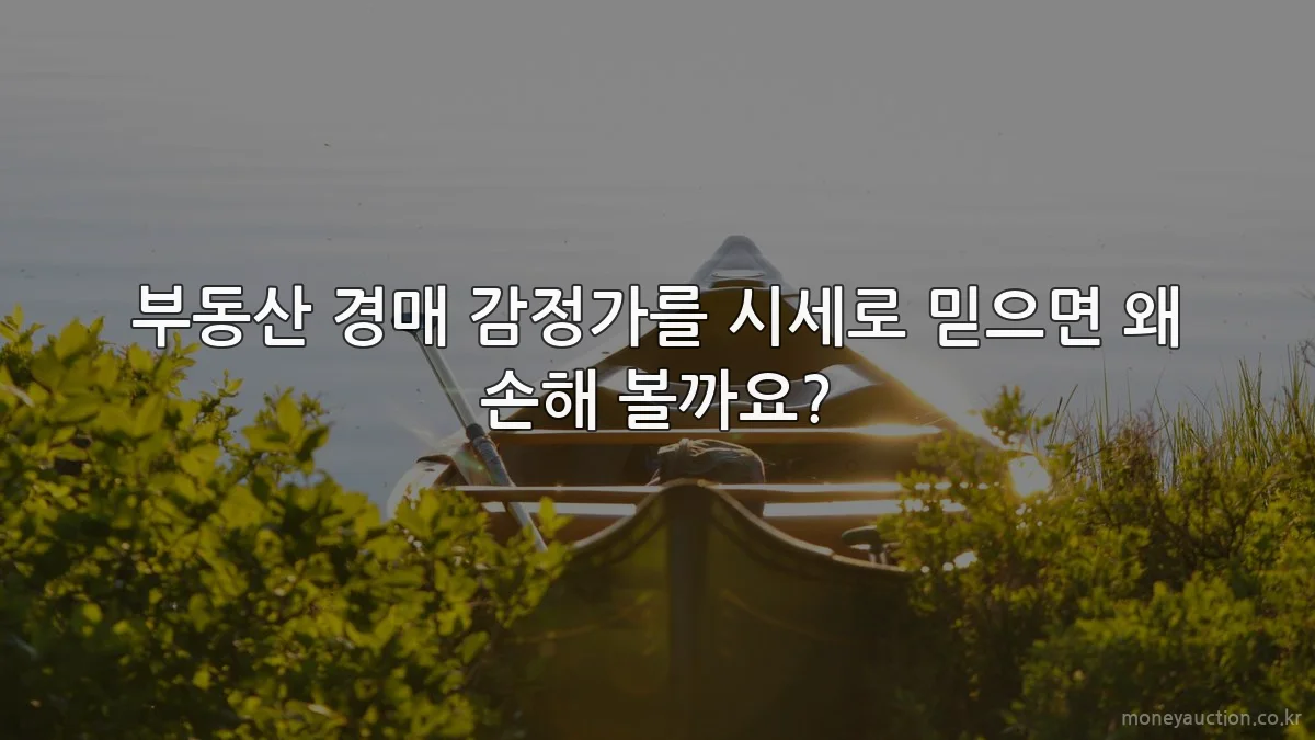 부동산 경매 감정가를 시세로 믿으면 왜 손해 볼까요?