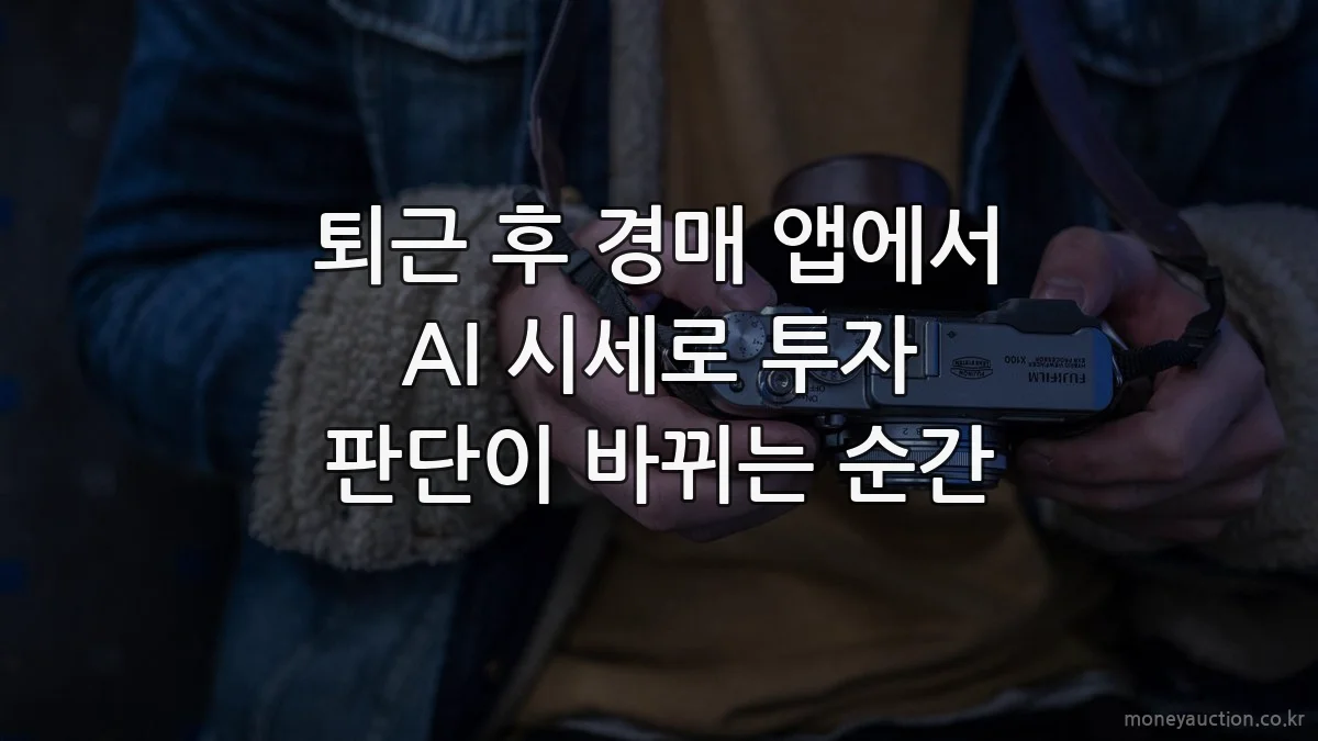퇴근 후 경매 앱에서 AI 시세로 투자 판단이 바뀌는 순간