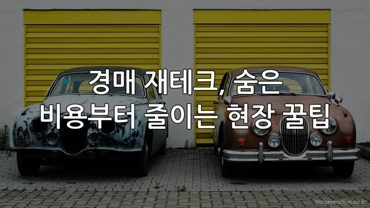 경매 재테크, 숨은 비용부터 줄이는 현장 꿀팁