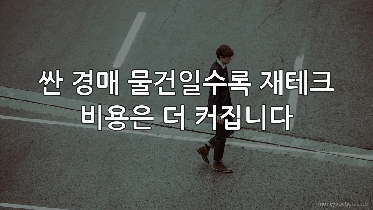 싼 경매 물건일수록 재테크 비용은 더 커집니다