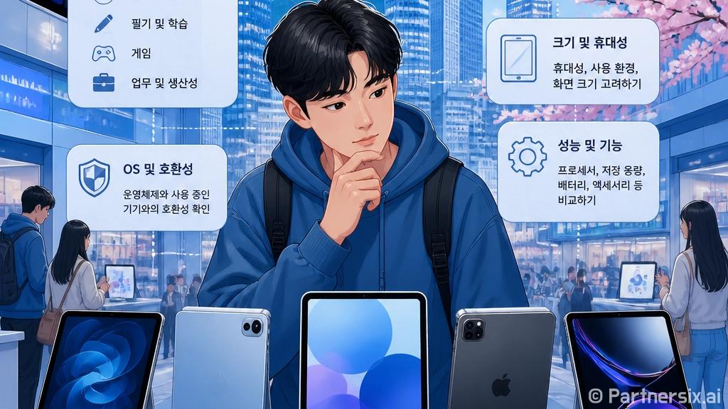 초보자를 위한 태블릿 PC 선택 가이드: 알맞은 제품 고르기