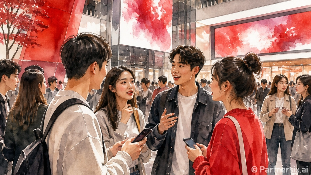 라인 메신저로 기업…