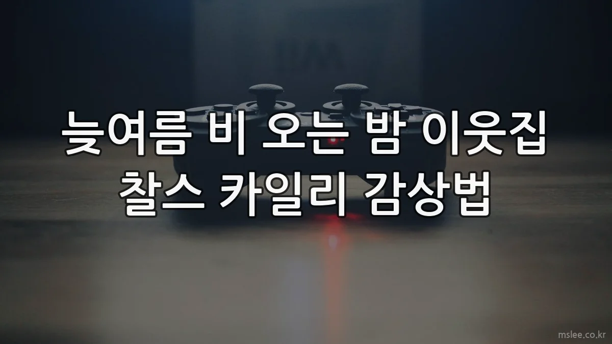 늦여름 비 오는 밤 이웃집 찰스 카일리 감상법