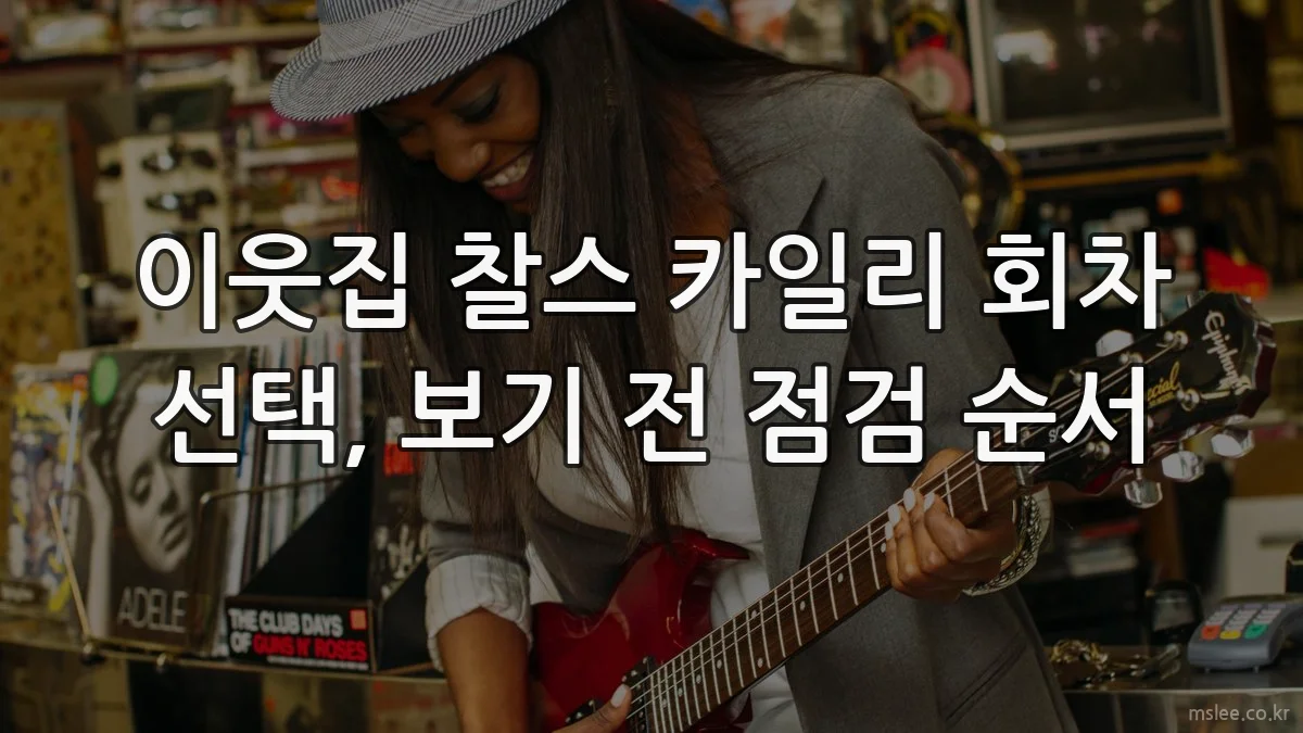 이웃집 찰스 카일리 회차 선택, 보기 전 점검 순서