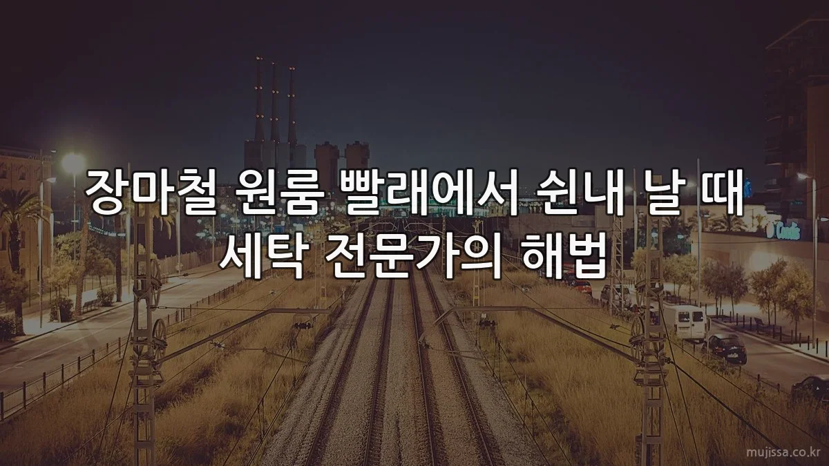 장마철 원룸 빨래에서 쉰내 날 때 세탁 전문가의 해법