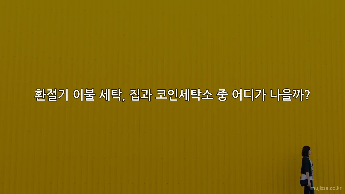 환절기 이불 세탁, 집과 코인세탁소 중 어디가 나을까?