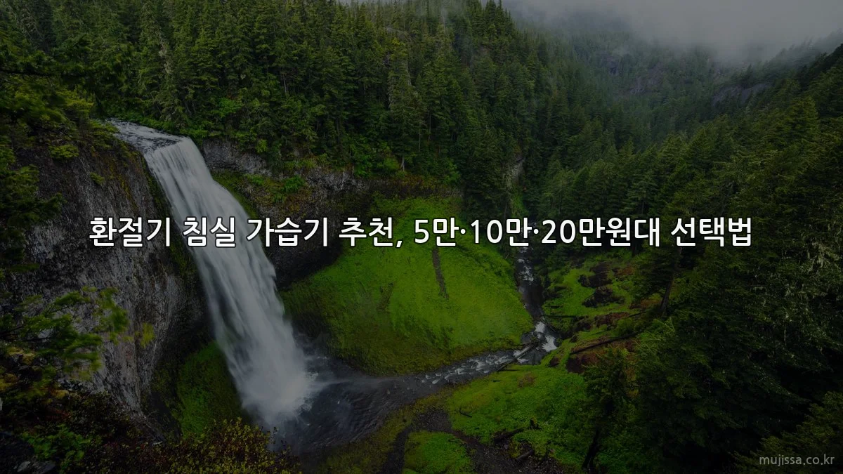 환절기 침실 가습기 추천, 5만·10만·20만원대 선택법