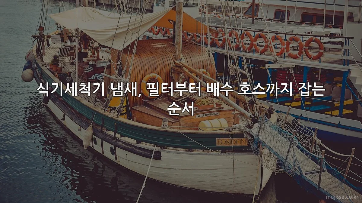 식기세척기 냄새, 필터부터 배수 호스까지 잡는 순서