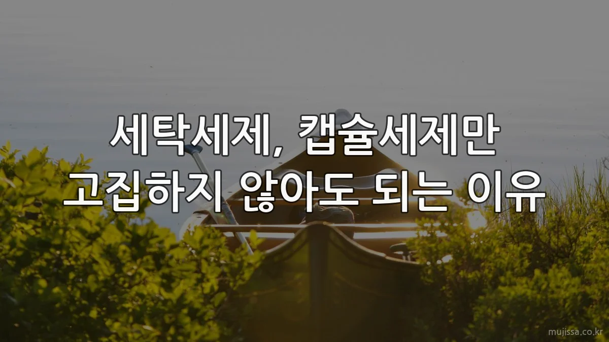 세탁세제, 캡슐세제만 고집하지 않아도 되는 이유