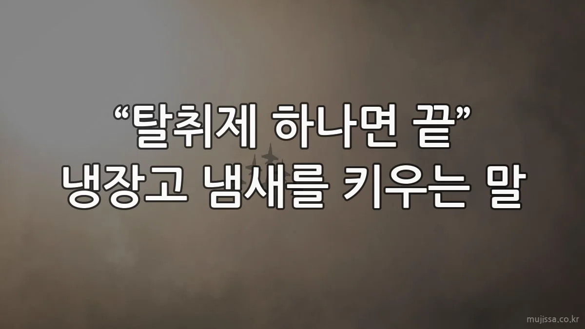 “탈취제 하나면 끝” 냉장고 냄새를 키우는 말