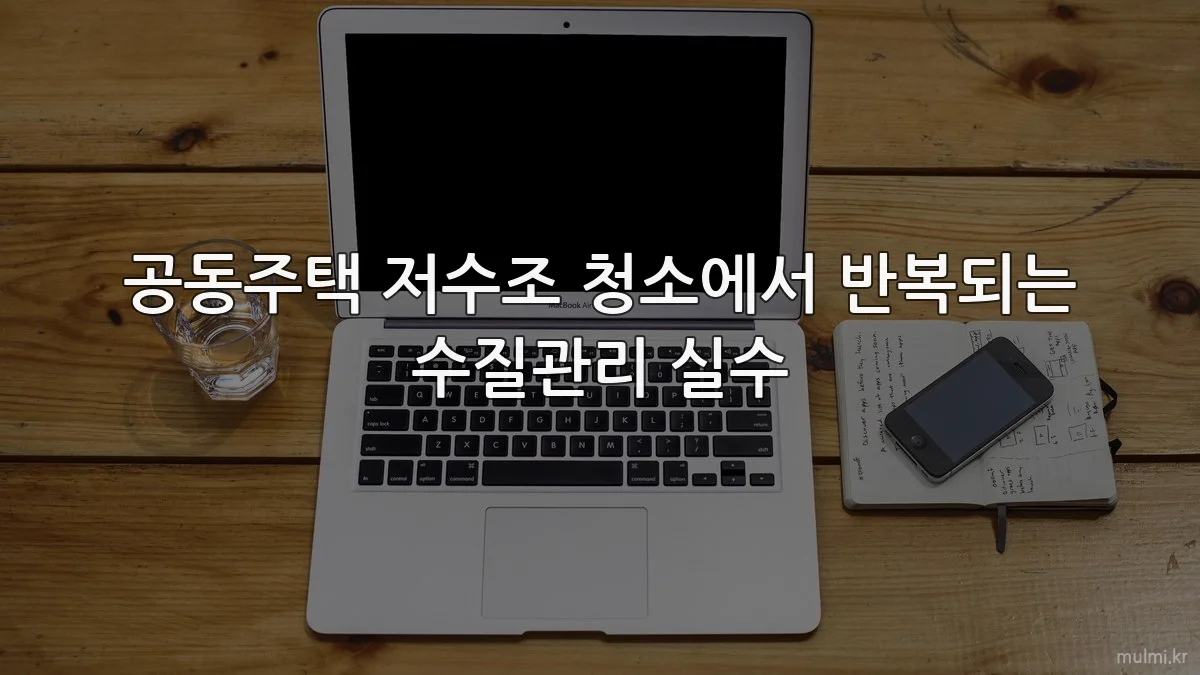 공동주택 저수조 청소에서 반복되는 수질관리 실수