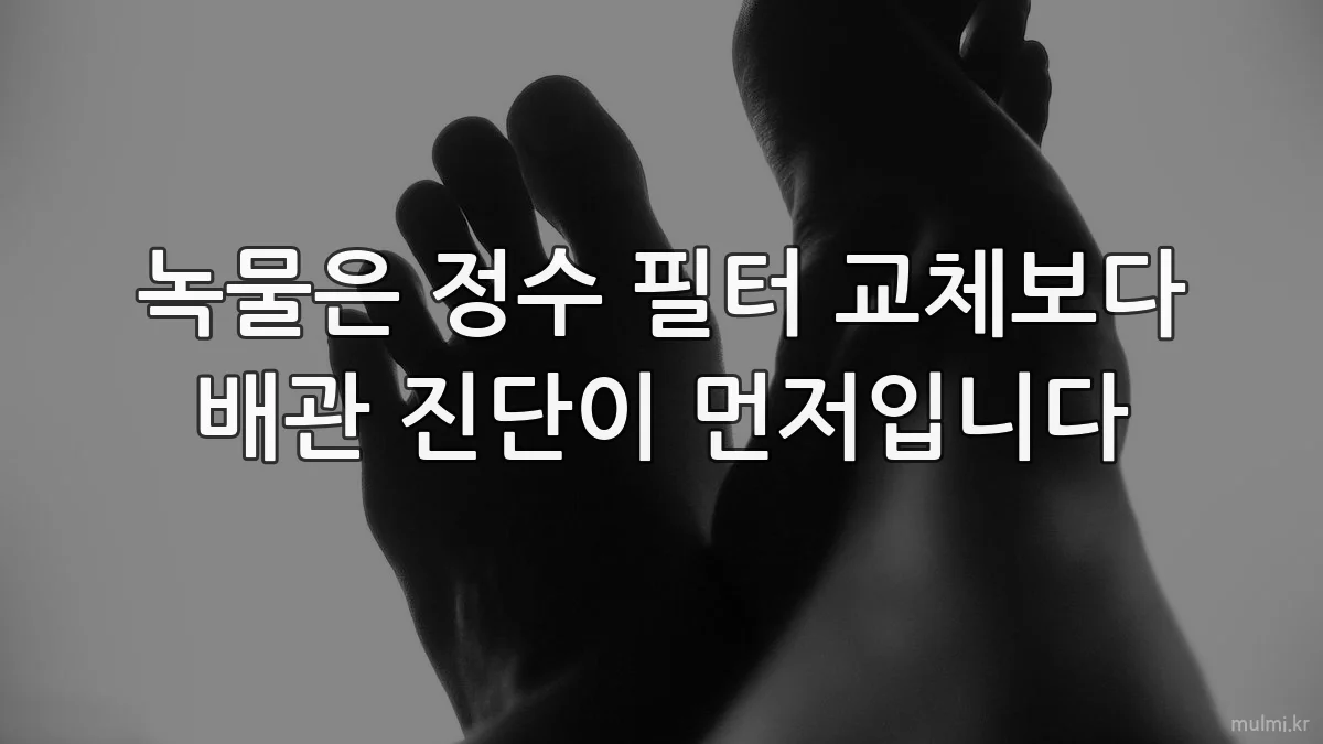 녹물은 정수 필터 교체보다 배관 진단이 먼저입니다