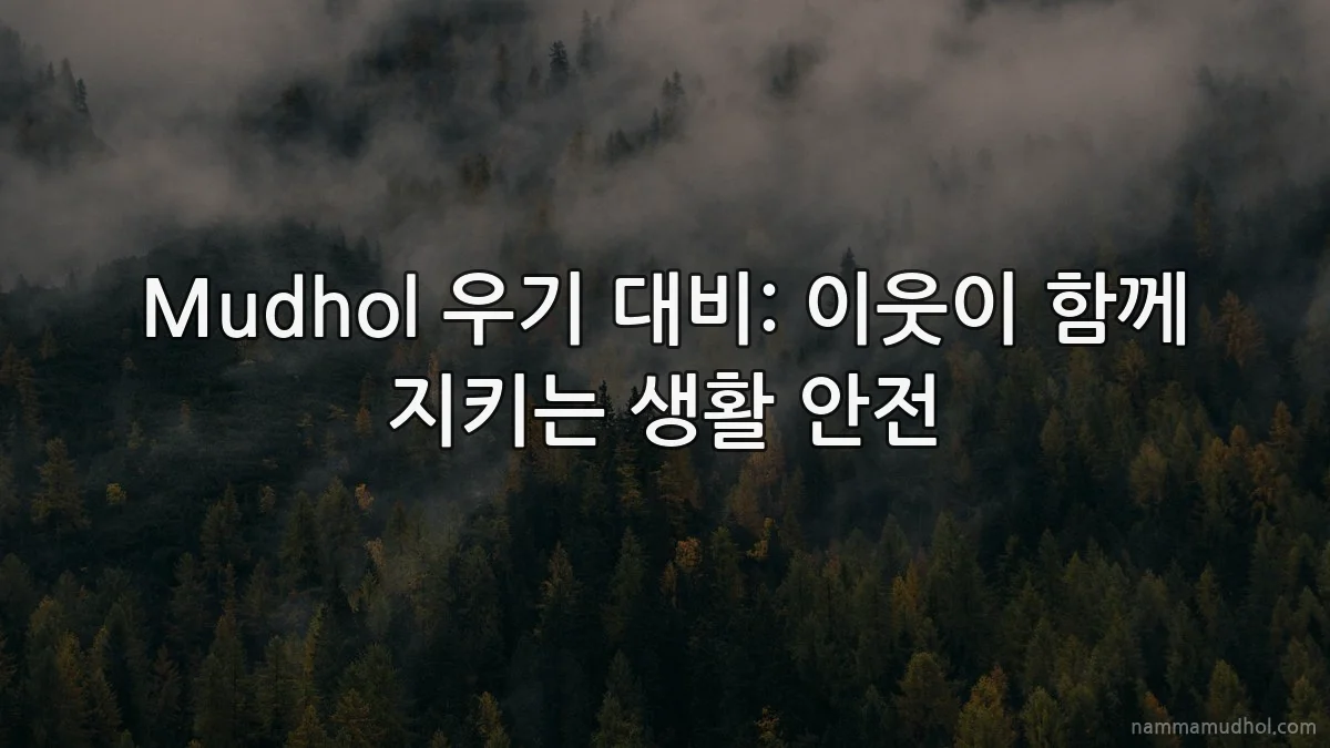 Mudhol 우기 대비: 이웃이 함께 지키는 생활 안전