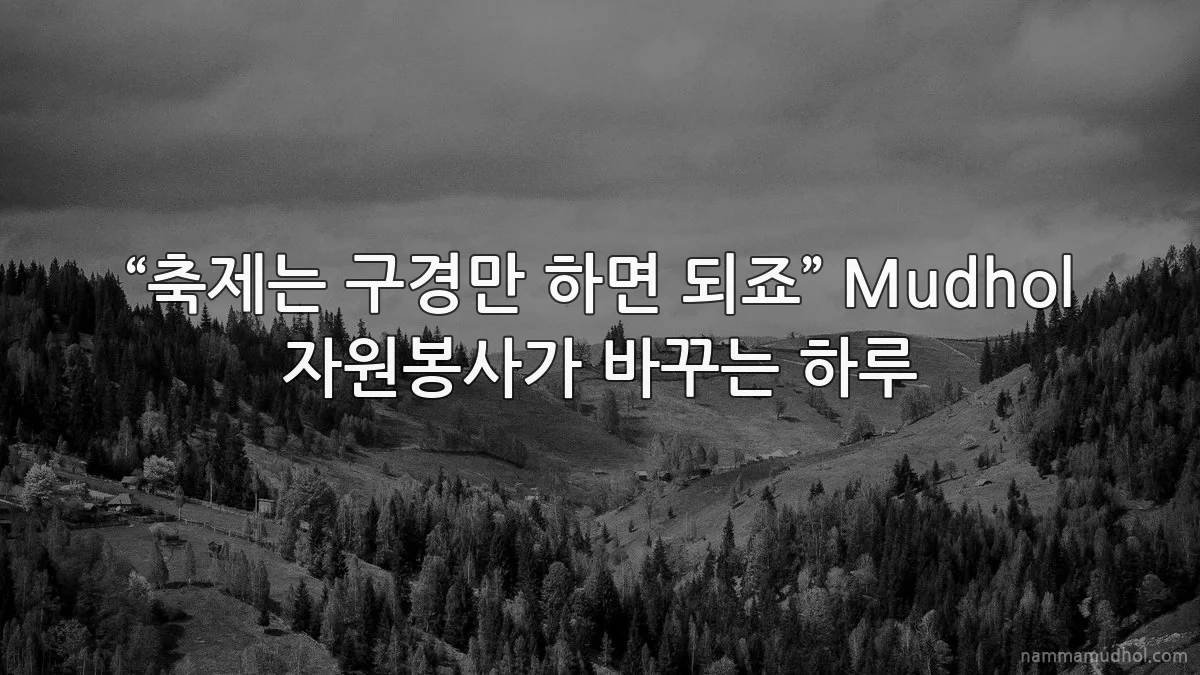 “축제는 구경만 하면 되죠” Mudhol 자원봉사가 바꾸는 하루