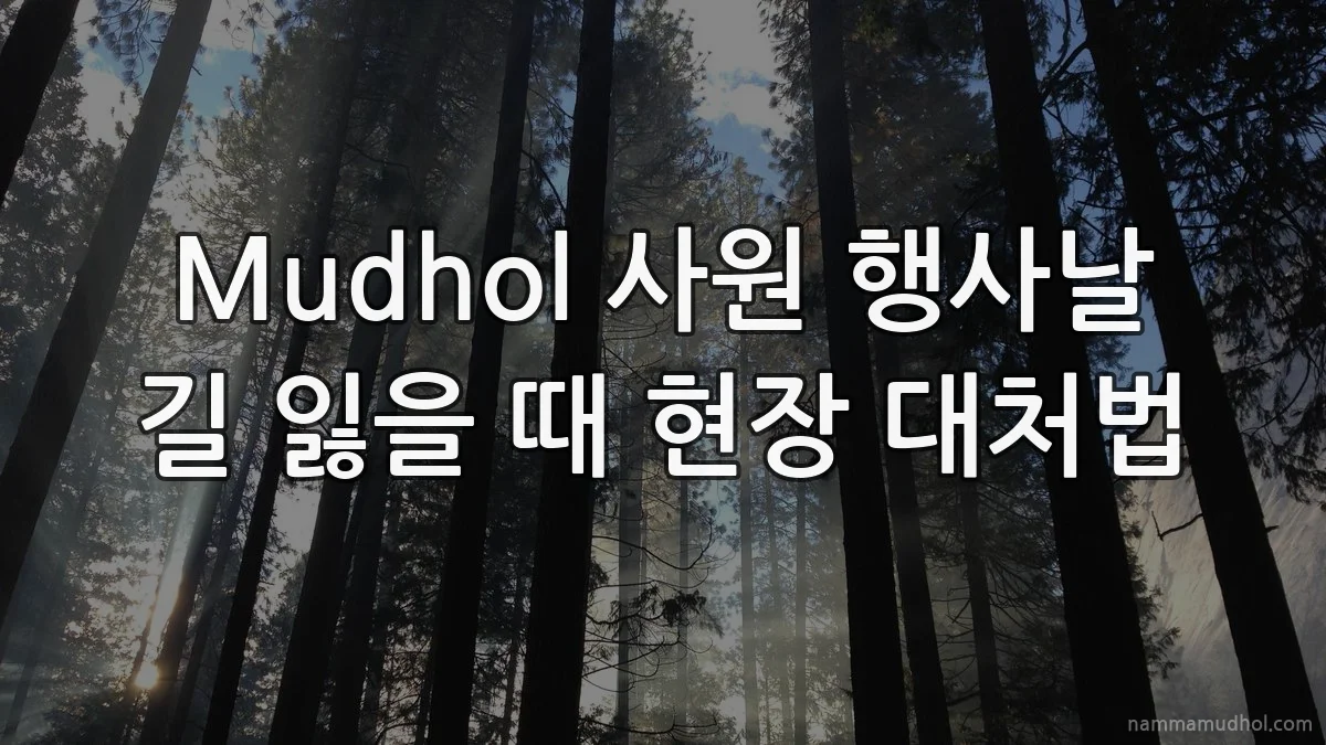 Mudhol 사원 행사날 길 잃을 때 현장 대처법