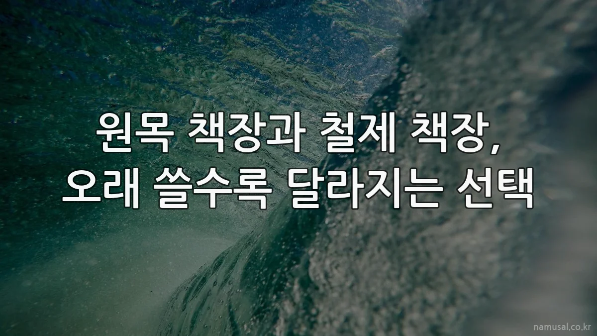 원목 책장과 철제 책장, 오래 쓸수록 달라지는 선택