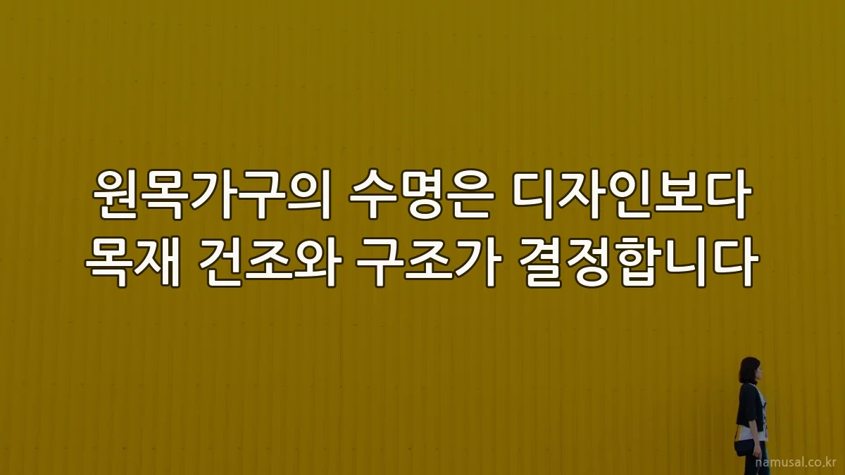 원목가구의 수명은 디자인보다 목재 건조와 구조가 결정합니다