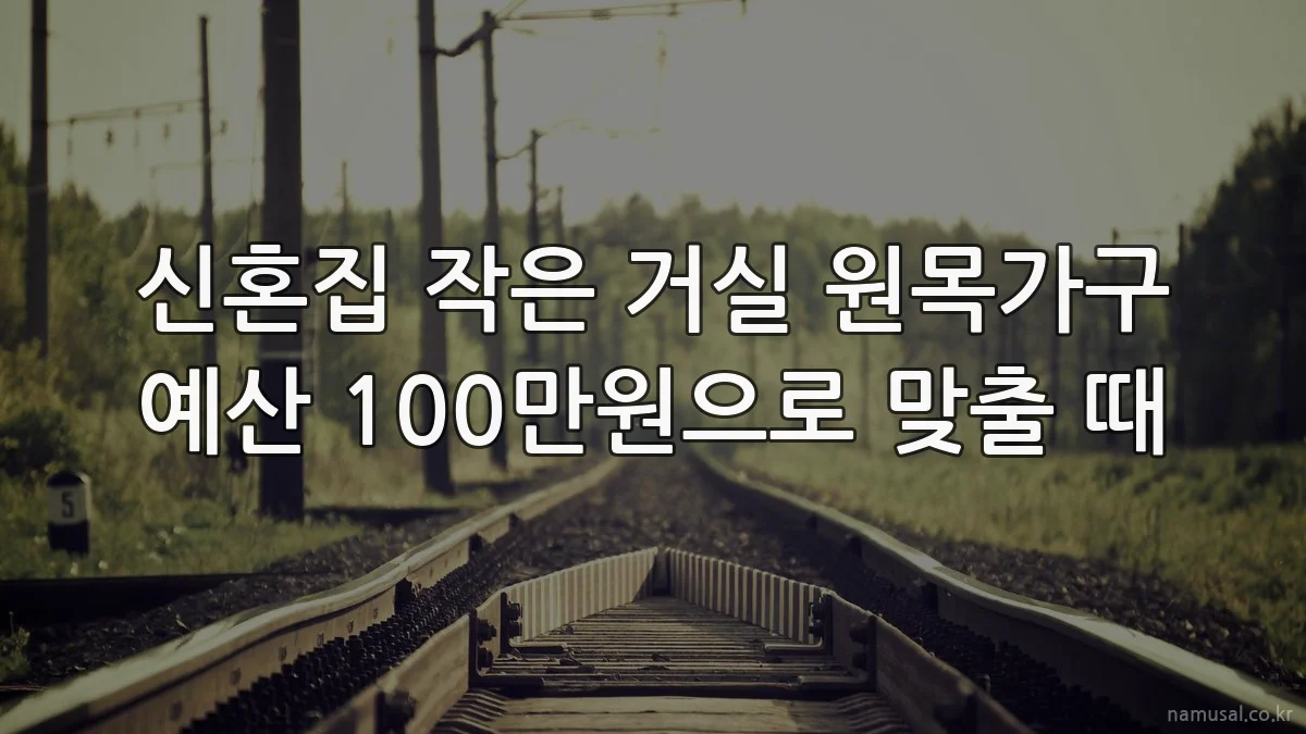 신혼집 작은 거실 원목가구 예산 100만원으로 맞출 때
