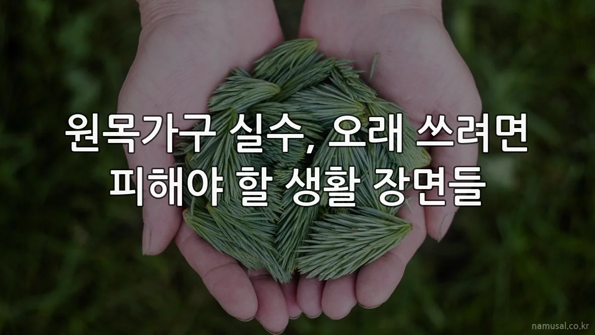 원목가구 실수, 오래 쓰려면 피해야 할 생활 장면들